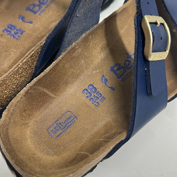 Birkenstock Betula Mayari Birko Flor Sandals Leather Shoes Blue Womens Size 7 - Picture 9 of 10